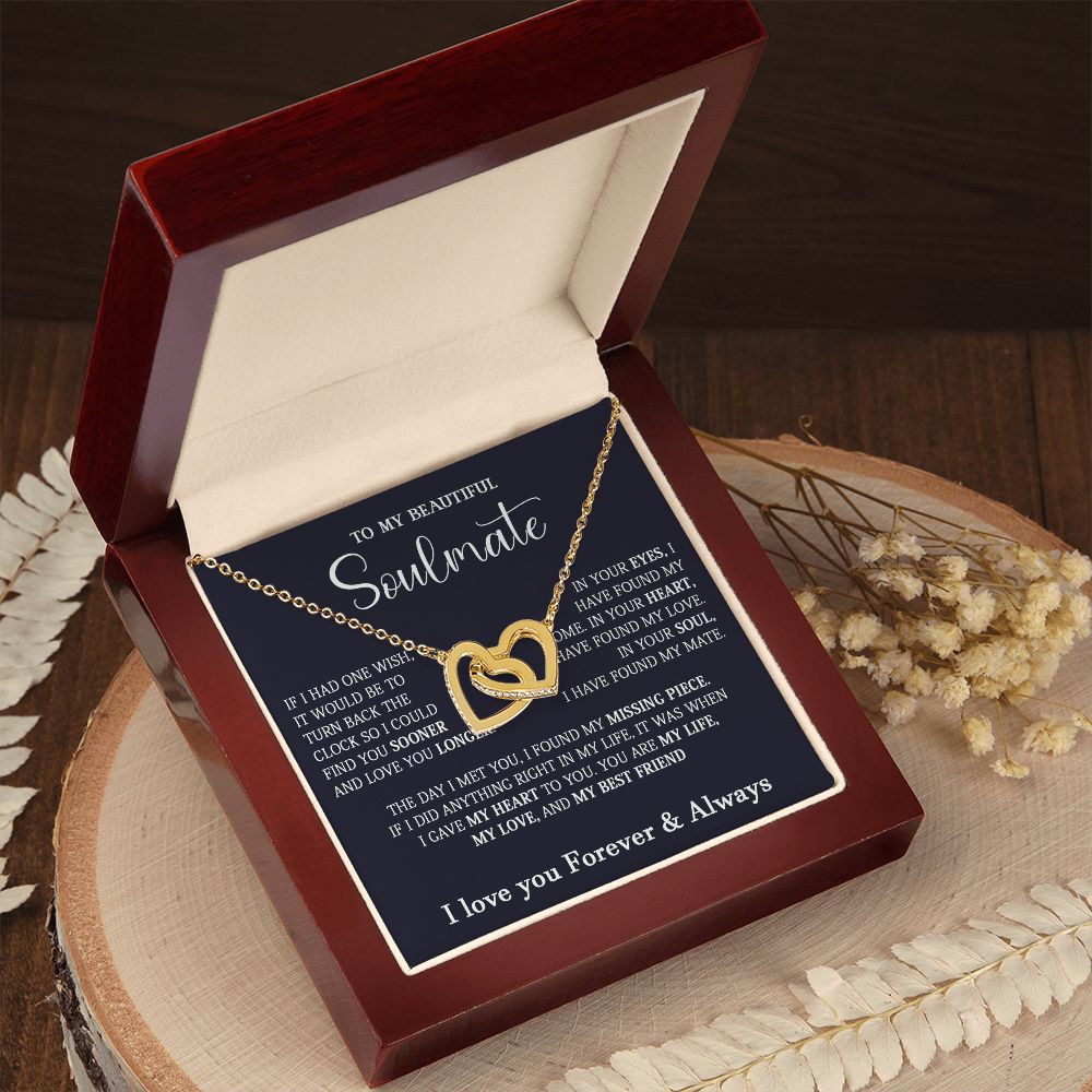 467D To My Soulmate Necklace, Holiday Gift For Wife Girlfriend From Husband,Xmas Gift
