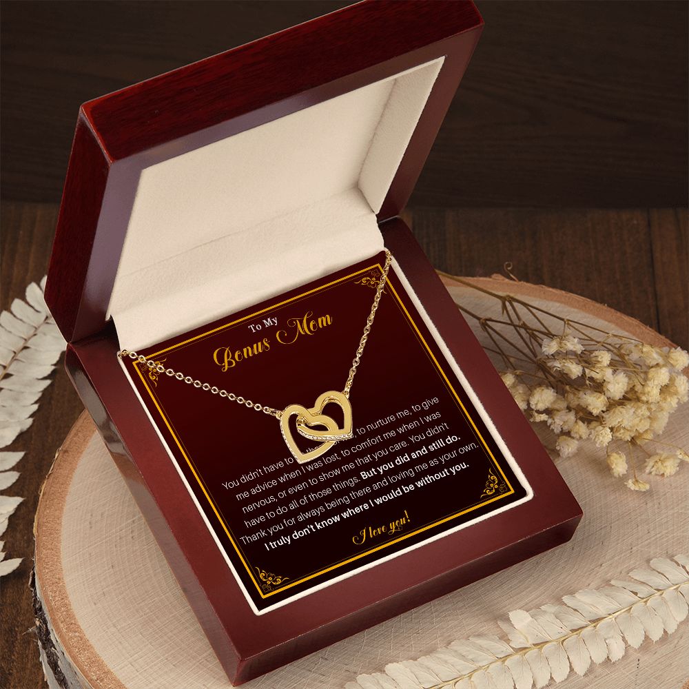 540D Necklace for Bonus Mom from Daughter / Son, Step Mom Gift, To My Bonus Mom Gifts