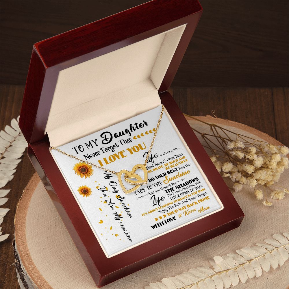 427D To My Daughter Necklace, Never Forget That I Love You, Gift Birthday, Holiday