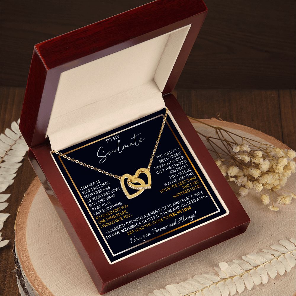 560D To My Soulmate Necklace, Couples in Love Gifts, Jewelry Romantic Gifts For Wife