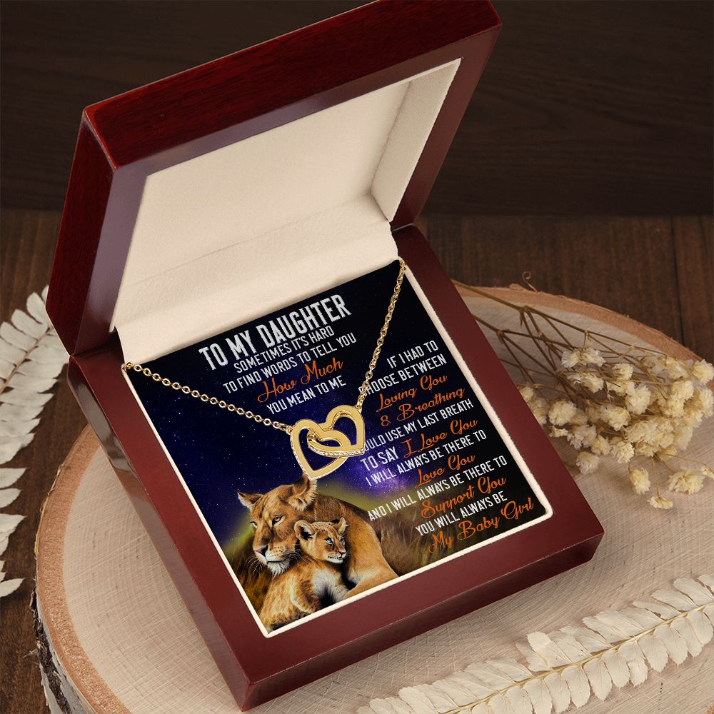 42D Lion To My Daughter Necklace, Gift Birthday, Necklace Gift For Daughter