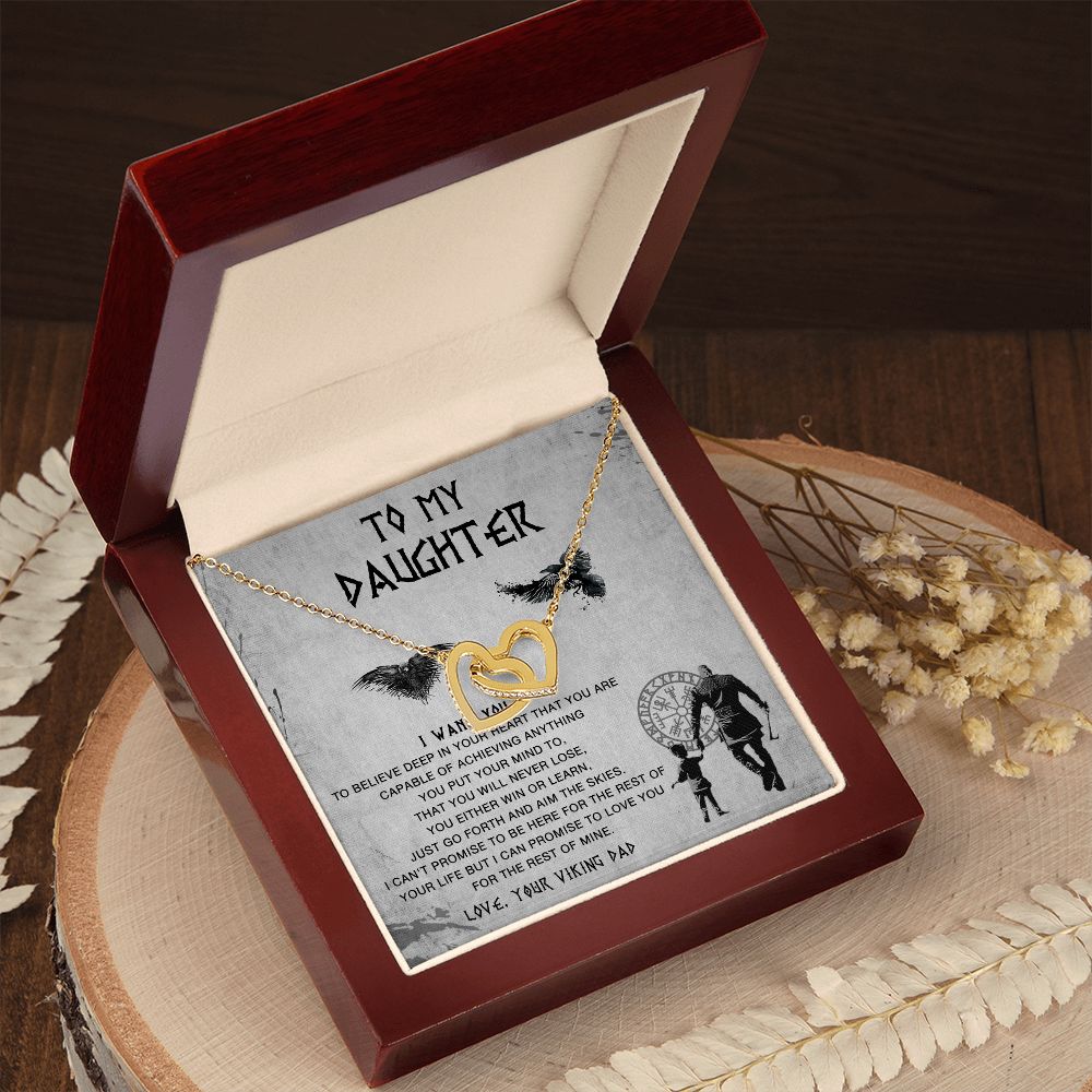 117D To My Daughter Necklace From Viking Dad, Gift For Viking Daughter Gift Necklace