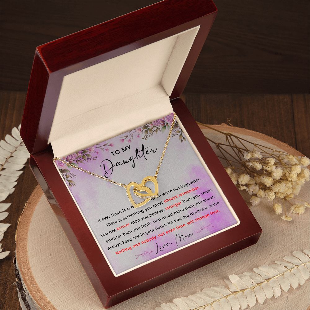 58D To My Daughter Necklace, Love Knot Necklace, Daughter Necklace From Mom