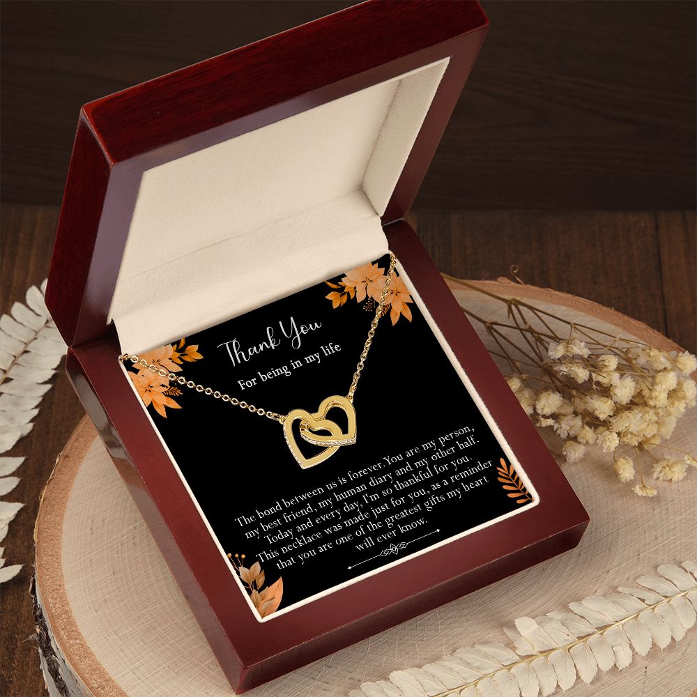 416D Thank you gift, Best friend gift Necklace, Thank you for being in my life