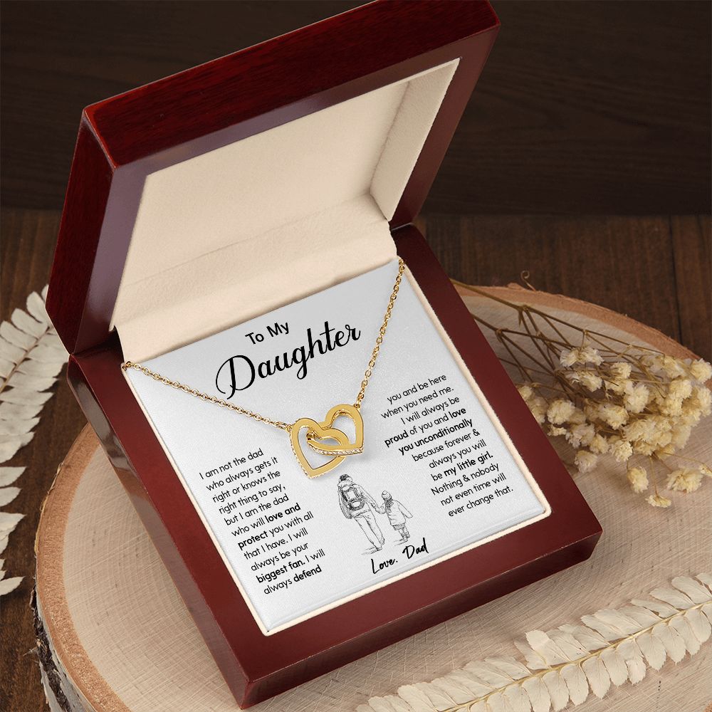 450D To My Daughter Necklace Gift from Dad, Birthday Graduation Christmas Gift