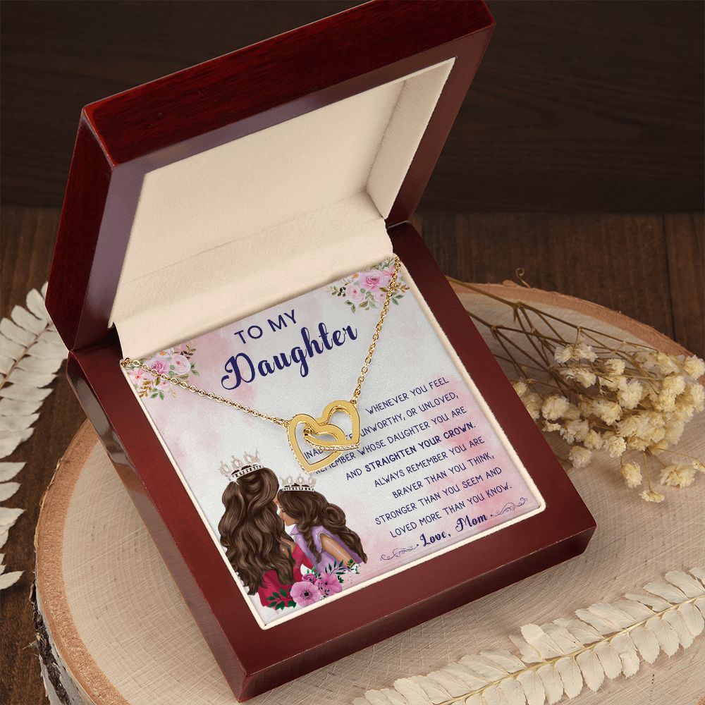 56D To My Daughter Necklace, Gift For Daughter From Mom, Daughter Mother Necklace