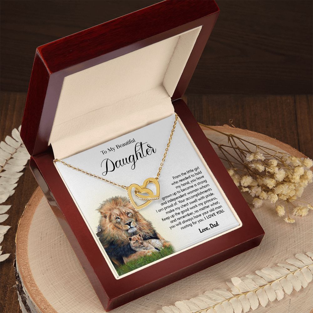 620D To My Daughter Necklace From Dad, Birthday Gift, Father Daughter Gift, Holiday