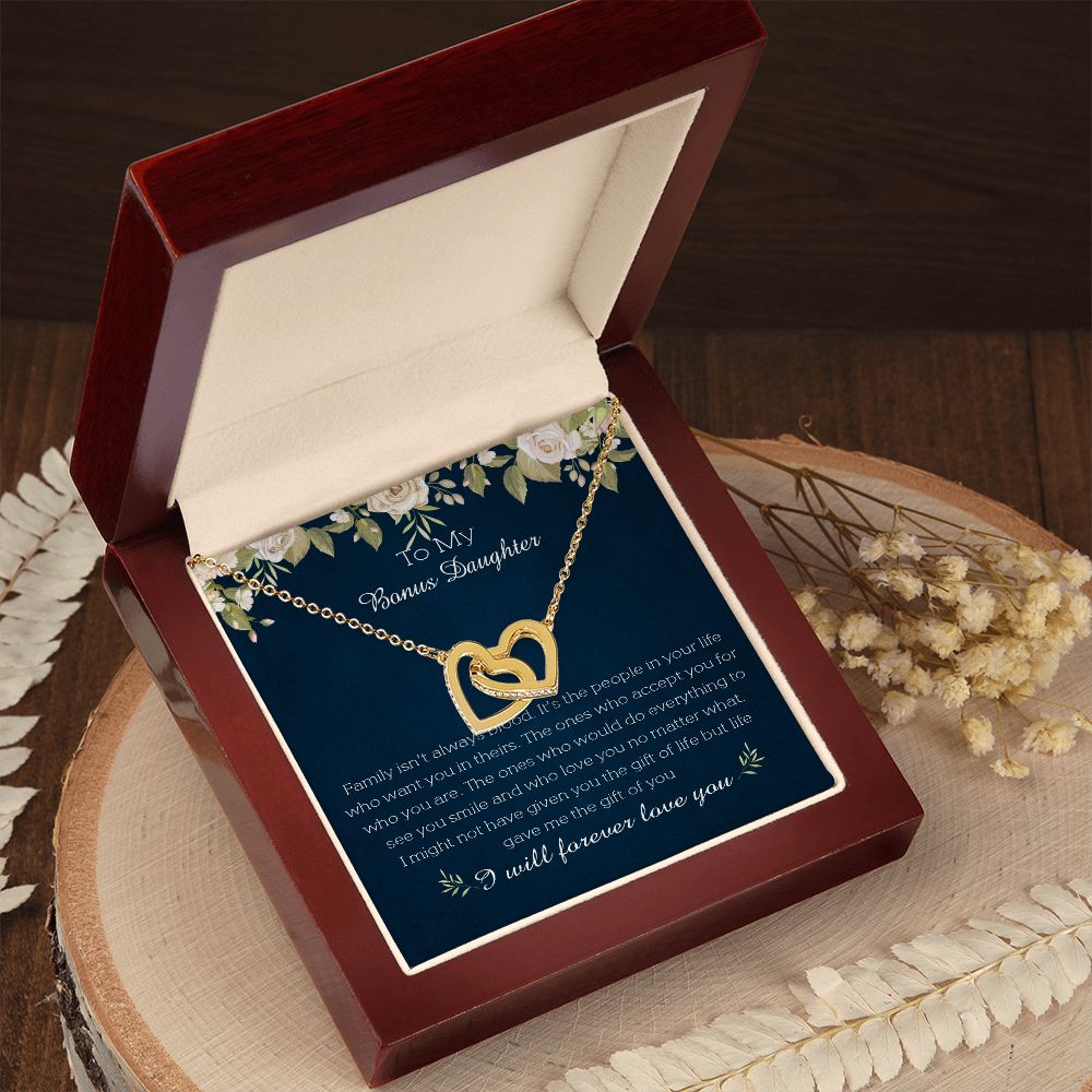 23D To My Bonus Daughter Necklace, I Will Forever Love You, Gift Birthday, Holiday