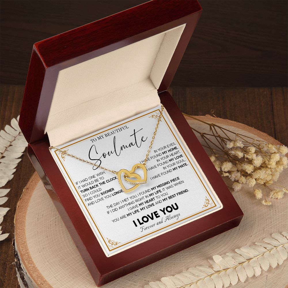 511D To My Beautiful Soulmate Necklace, Gift for Wife, Girlfriend, Anniversary Gift