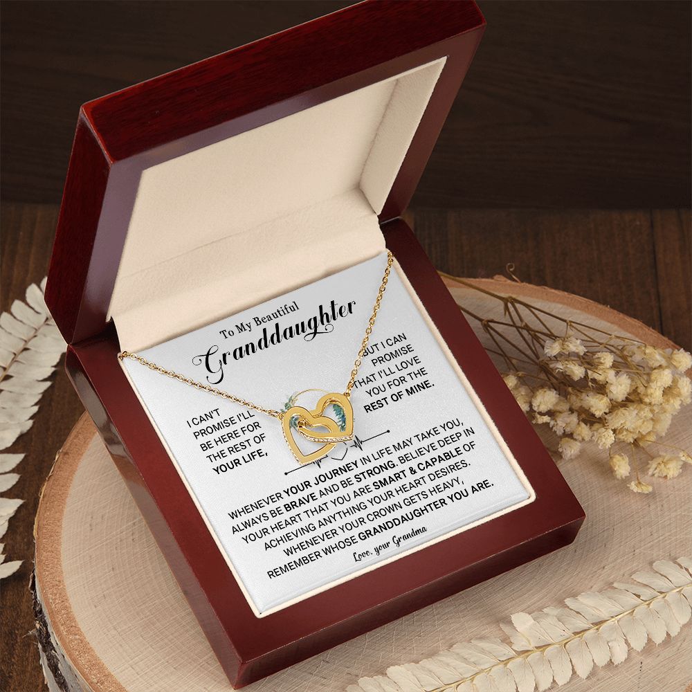 542D To My Granddaughter Necklace, Xmas Birthday Gift For Granddaughter from Grandma