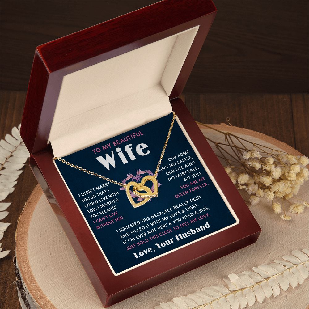 423D To My Beautiful Wife Necklace, Wife Necklace Gift from Husband, Mothers Day Gift
