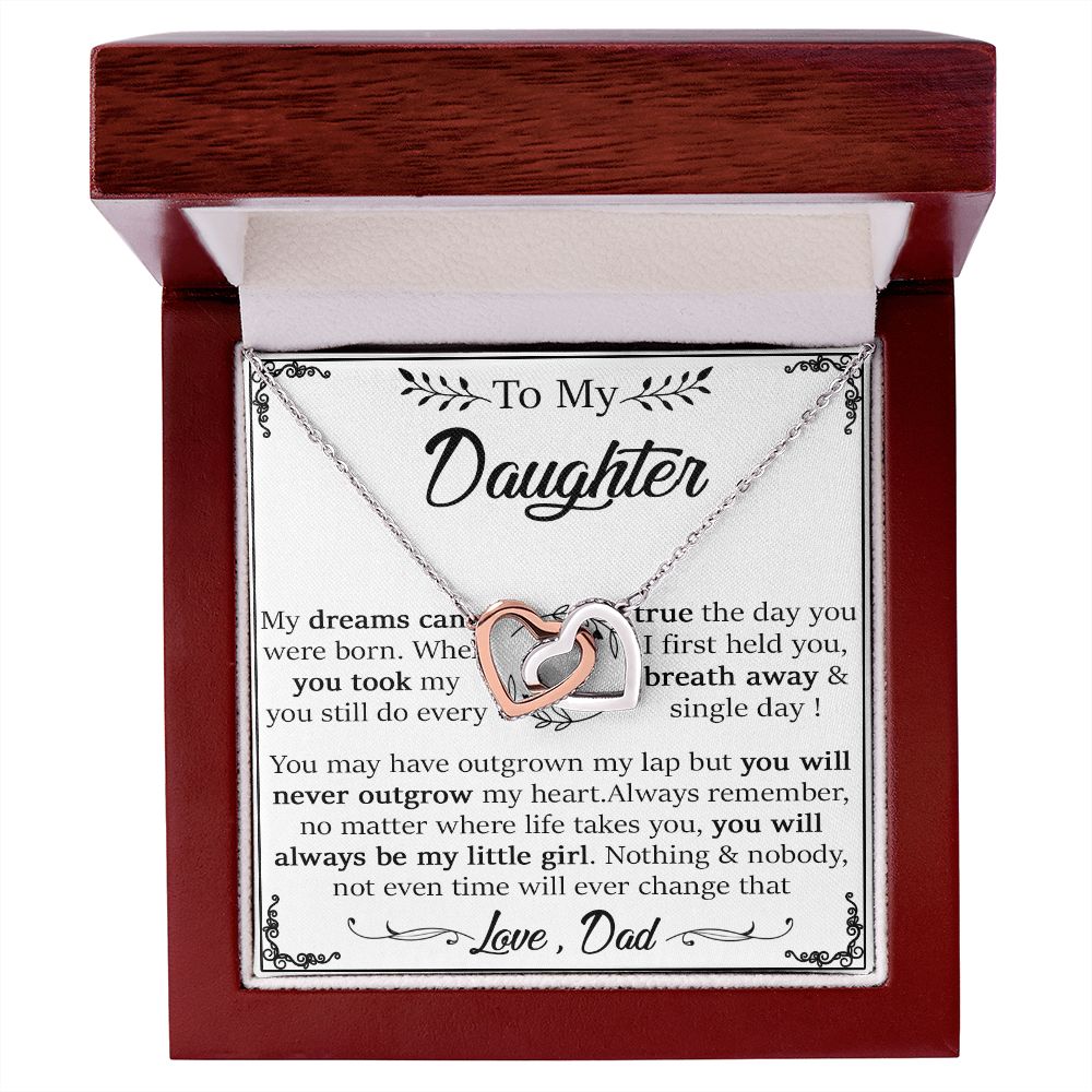 22D Daughter Necklace, To My Daughter Gift Necklace, Gift For Daughter From Dad
