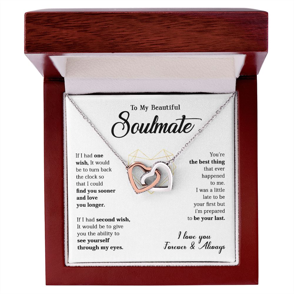 618D To My Soulmate Necklace, Xmas Gift For Wife Girlfriend From Husband, Birthday