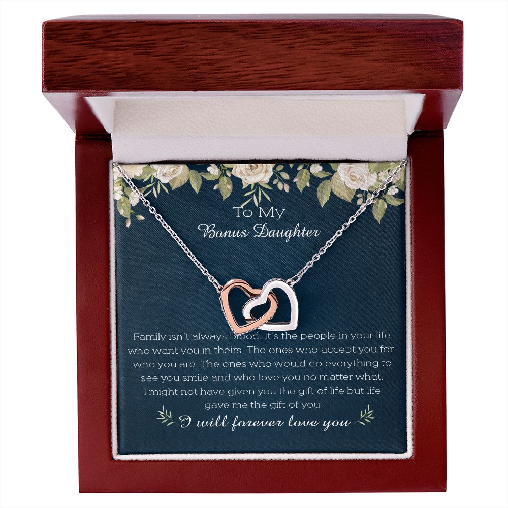 23D To My Bonus Daughter Necklace, I Will Forever Love You, Gift Birthday, Holiday