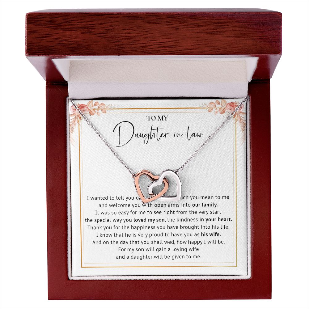 535D Daughter-In-Law Gift Necklace, Wedding Gift From Mother-In Law, Birthday Gifts