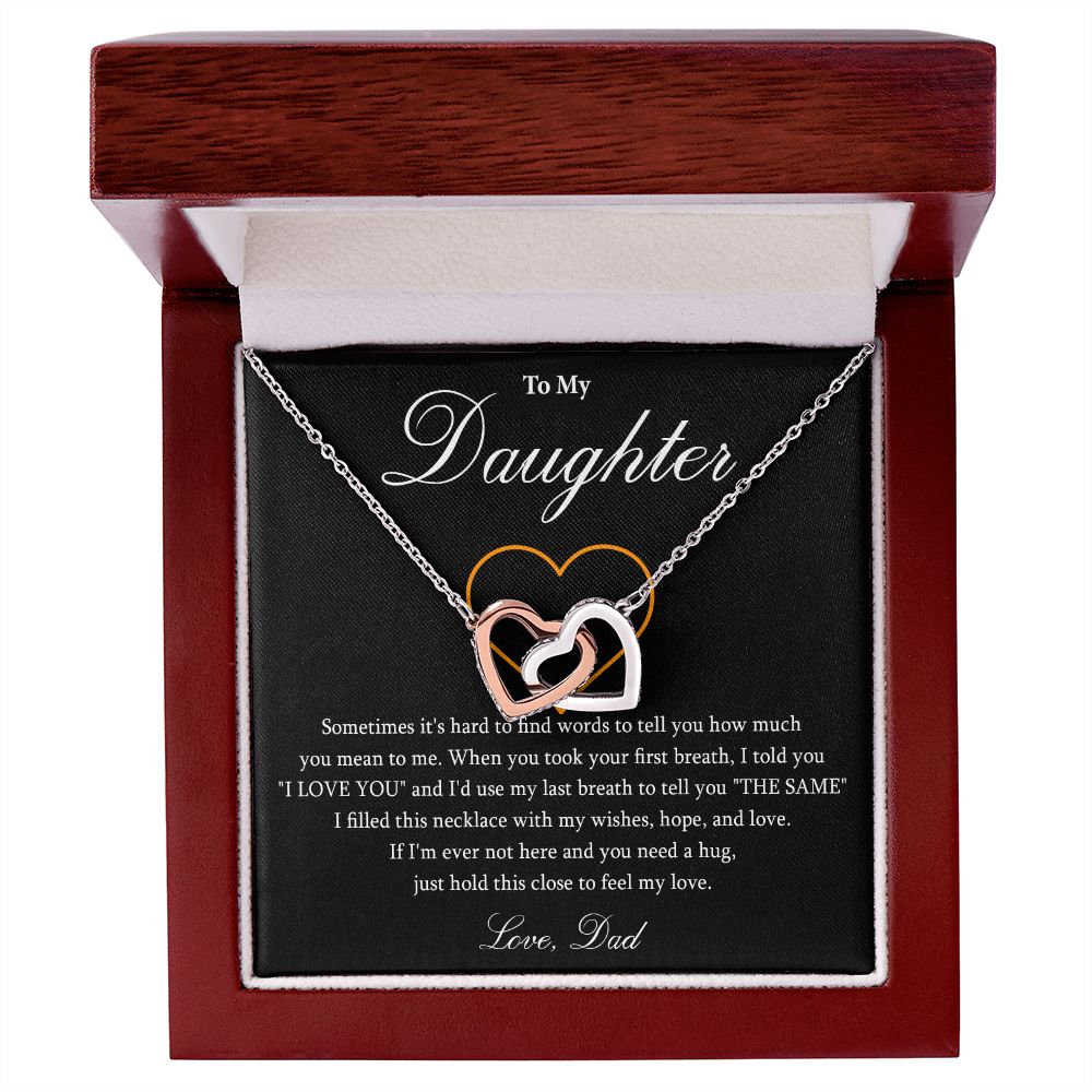569D To My Daughter Necklace, Gift For Daughter From Dad, Daughter Father Necklace