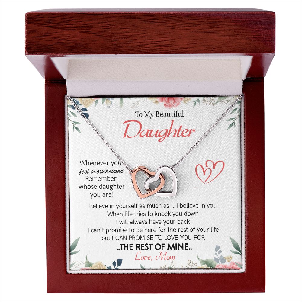 426D To My Beautiful Daughter Necklace From Mom On Graduation, Birthday, Holiday