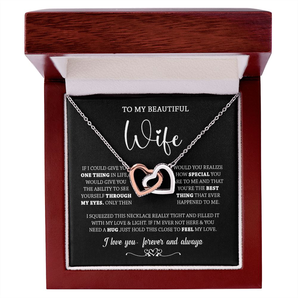 437D To My Wife Necklace, Necklace Gifts For Wife From Husband, Birthday Xmas Gift