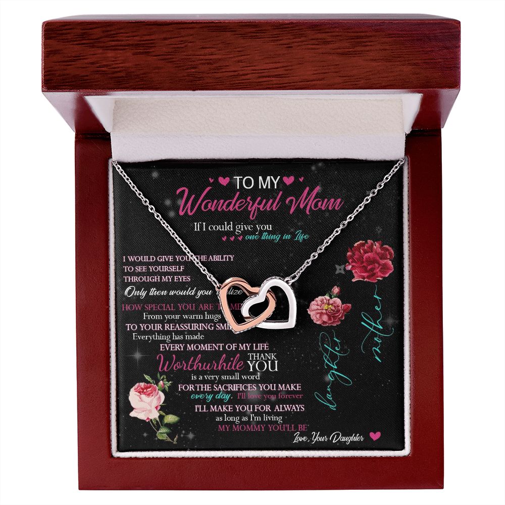 429D To My Beautiful Mom Necklace Mothers Day Gift From Daughter, Gift Birthday For Mom