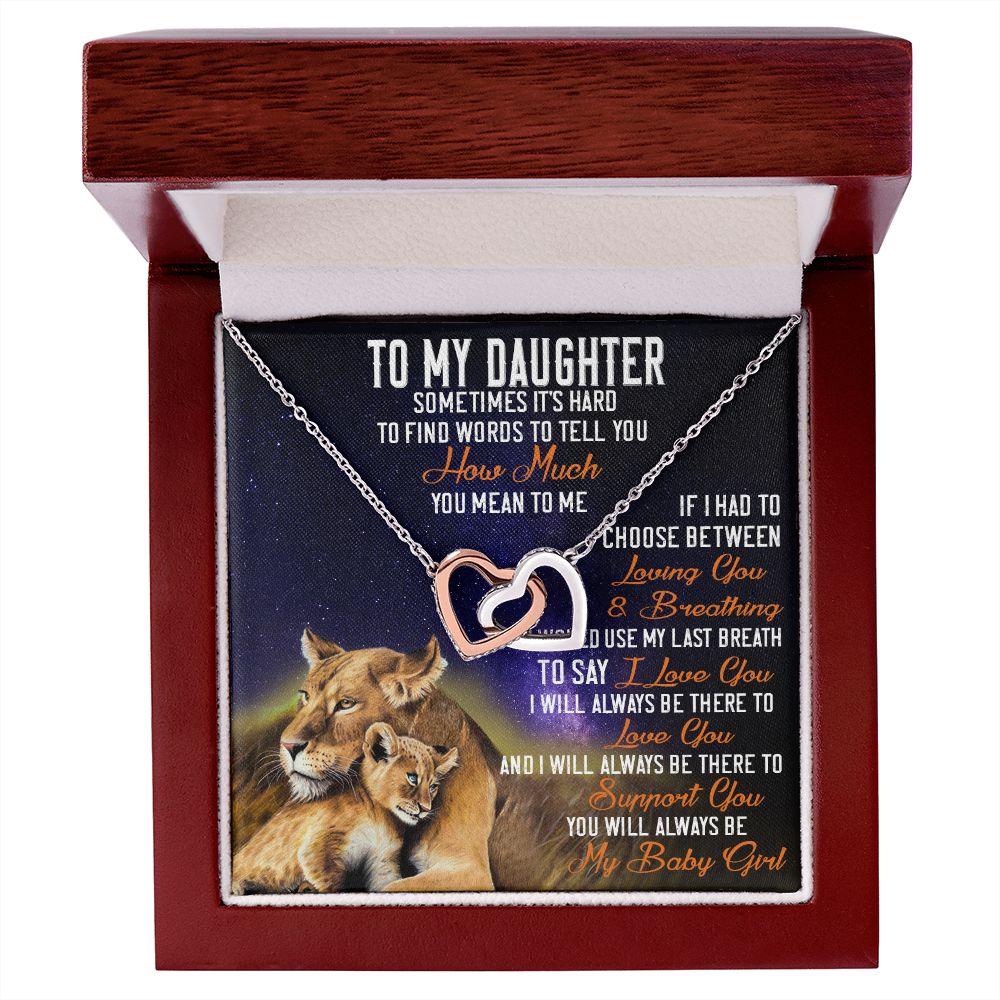 42D Lion To My Daughter Necklace, Gift Birthday, Necklace Gift For Daughter