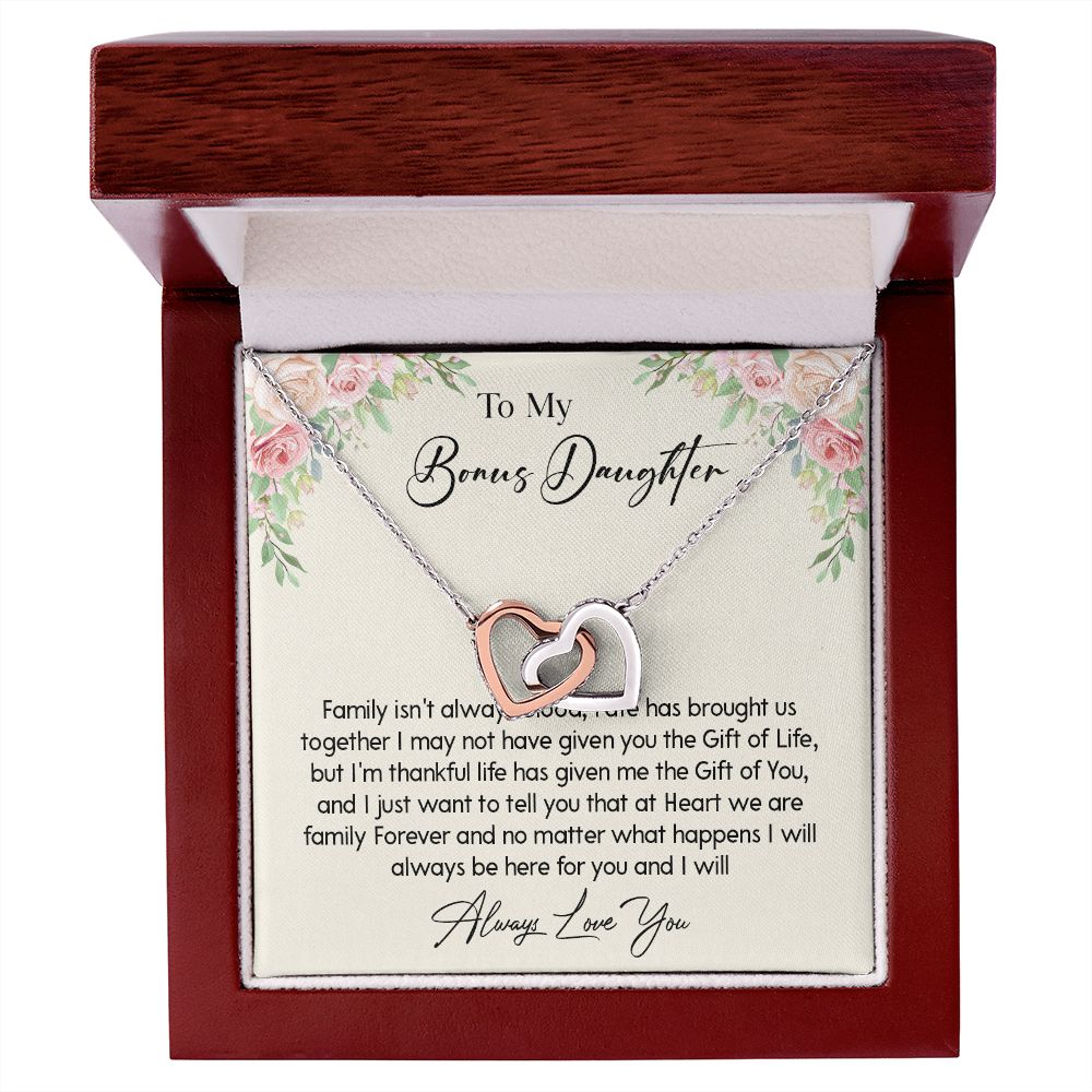 468D To my Bonus Daughter Necklace, Bonus Daughter, Step Daughter Gift, Birthday Gift