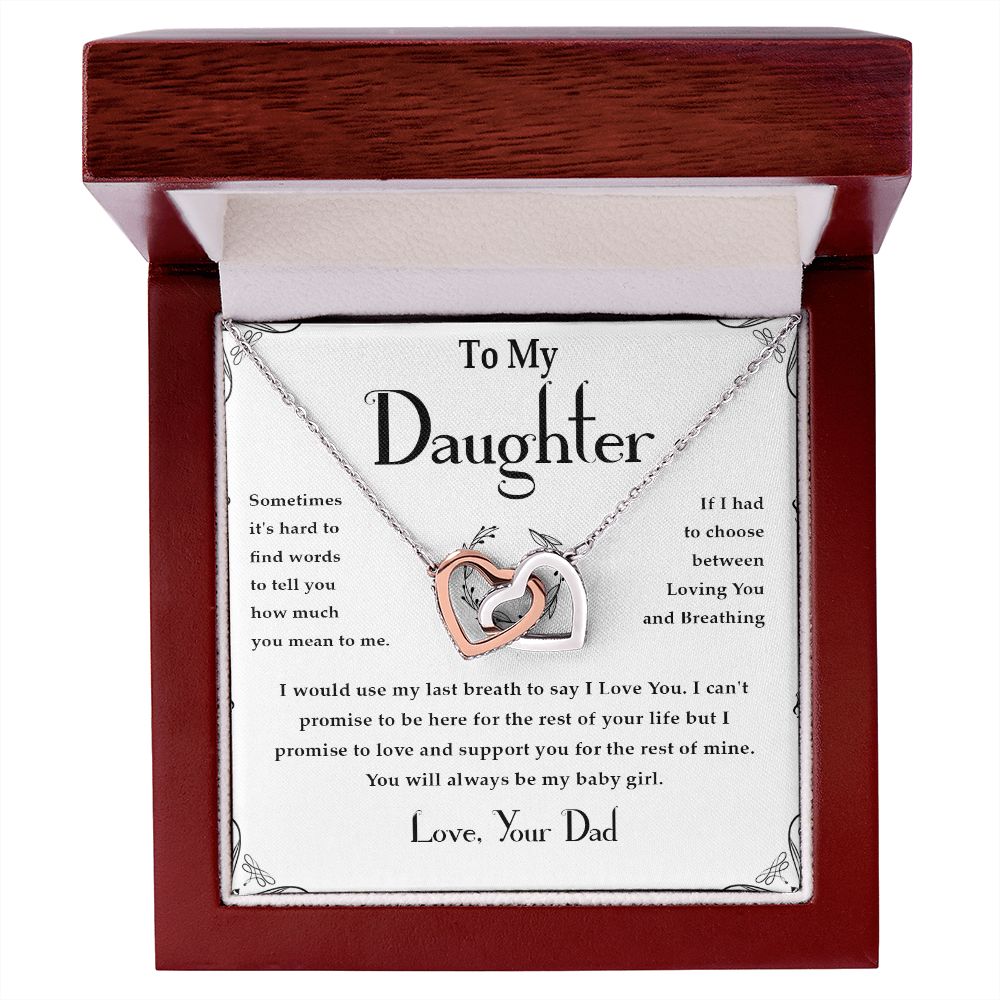 37D Necklace Gift For Daughter, Gift From Dad, Father Daughter Gift, Birthday Gift