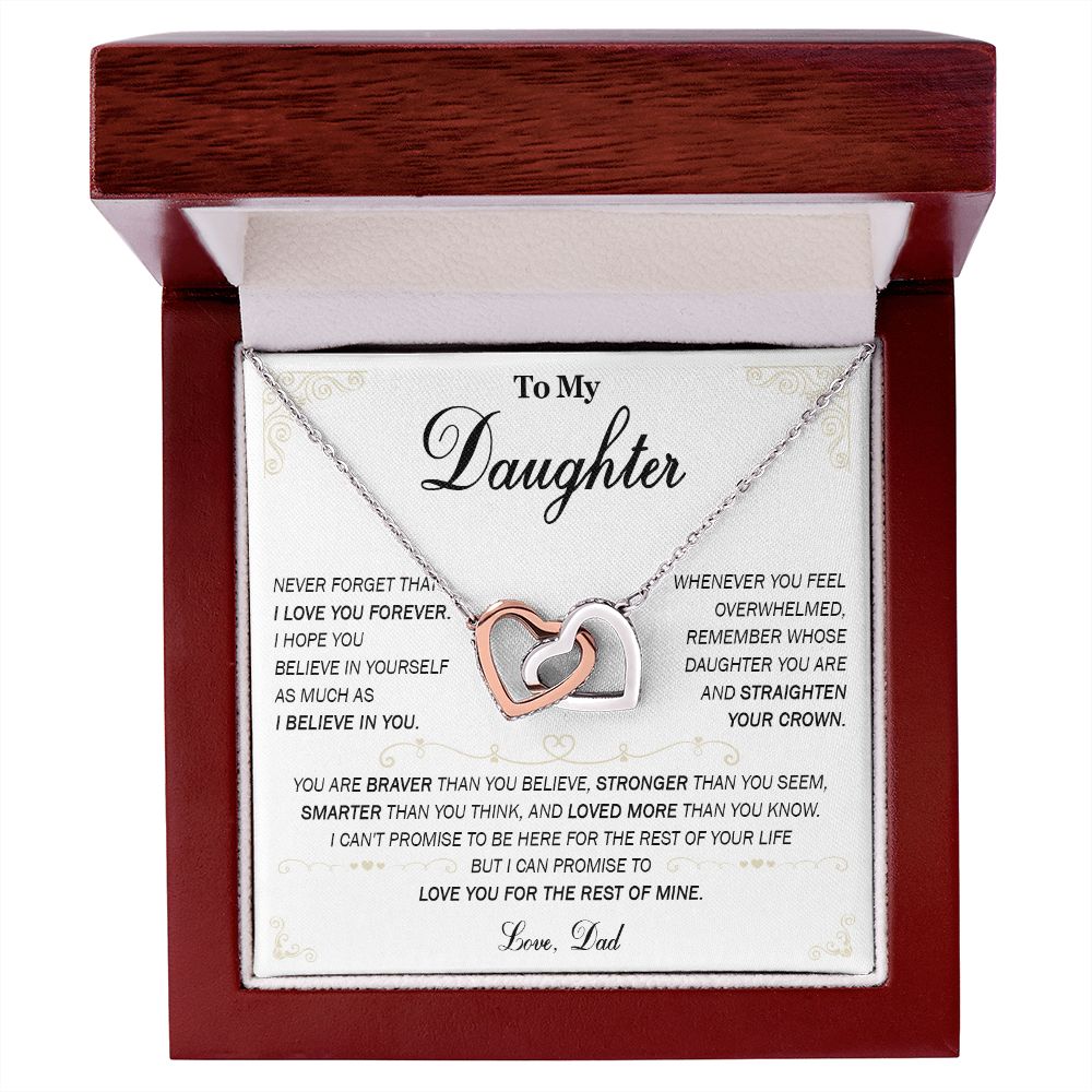 589D To My Daughter Necklace, Daughter Father Necklace, Daughter Gift From Dad, Mom