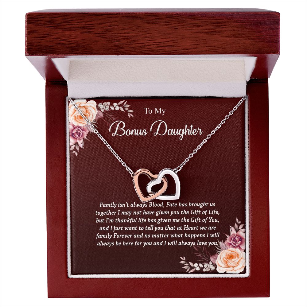 621D To My Bonus Daughter Necklace, Gift Birthday, Christmas, Gift Ideas, Necklace