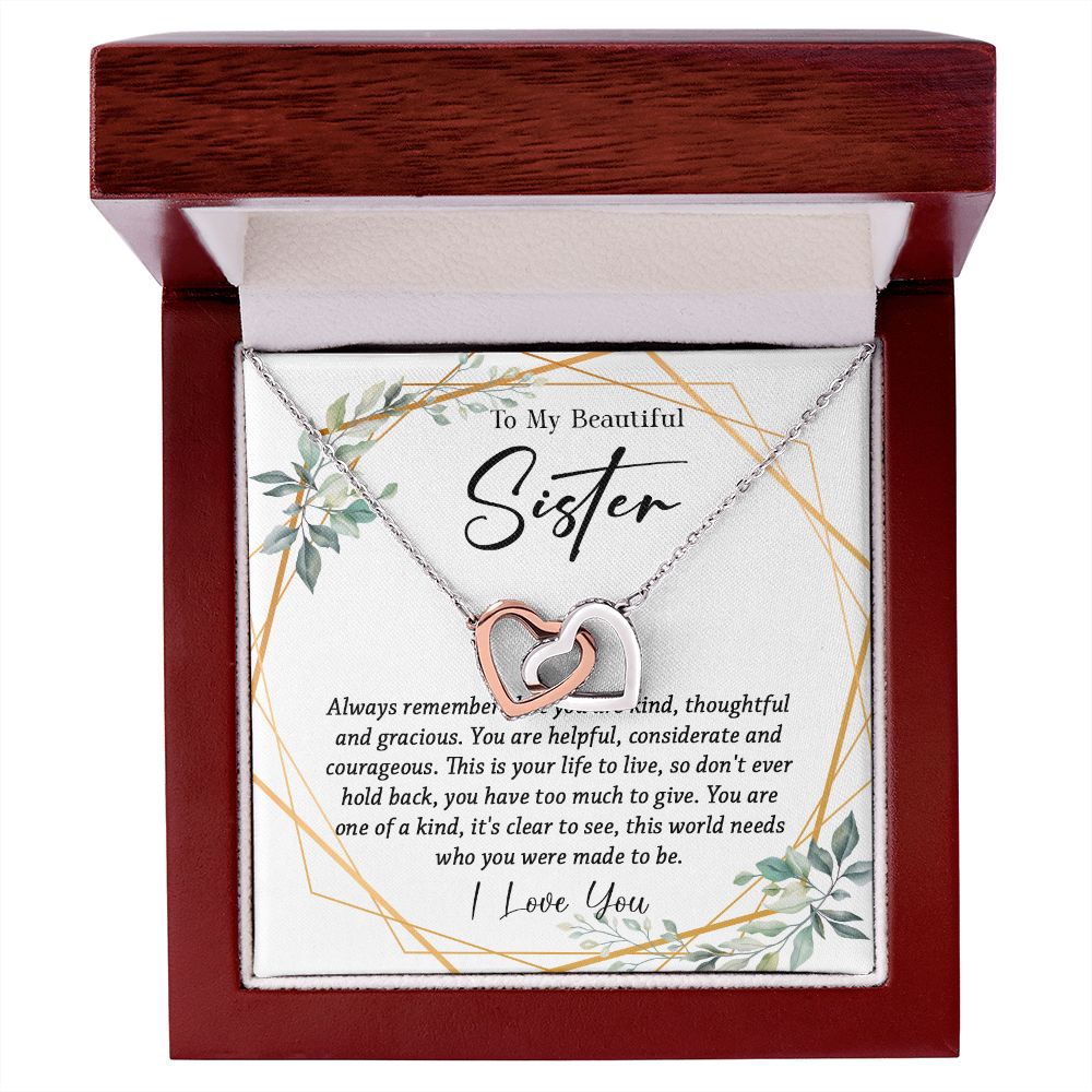 625D To My Sister Necklace, Little Sister Jewelry Gift, Birthday Gift,Necklace Sister