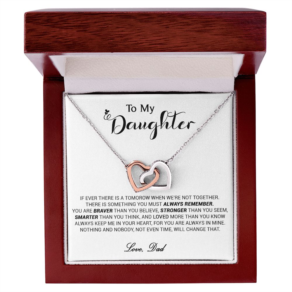 440A To My Daughter Necklace, Birthday Gift For Daughter From Dad, Christmas Gift