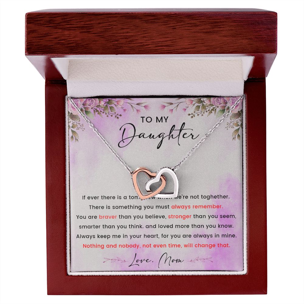 58D To My Daughter Necklace, Love Knot Necklace, Daughter Necklace From Mom