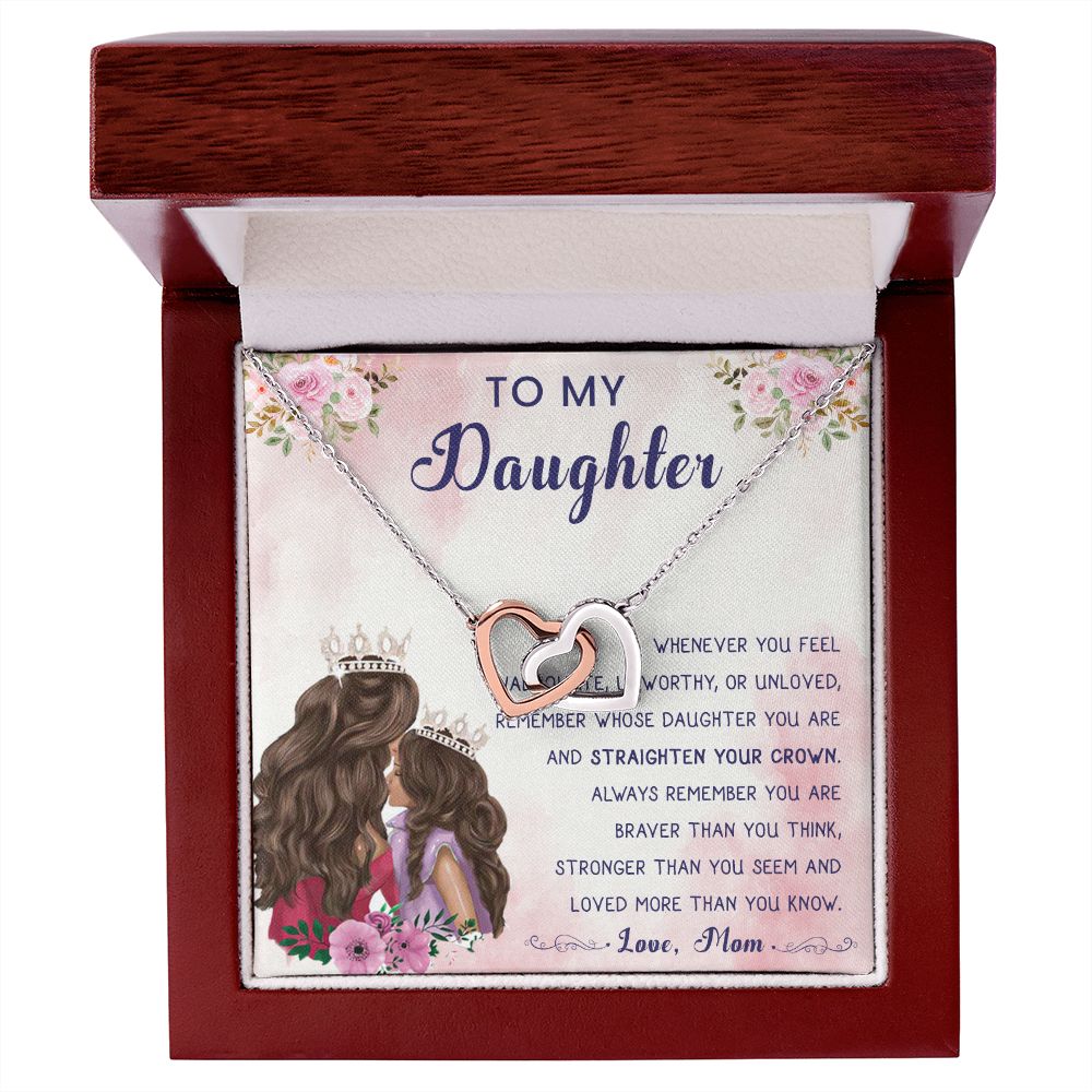 56D To My Daughter Necklace, Gift For Daughter From Mom, Daughter Mother Necklace