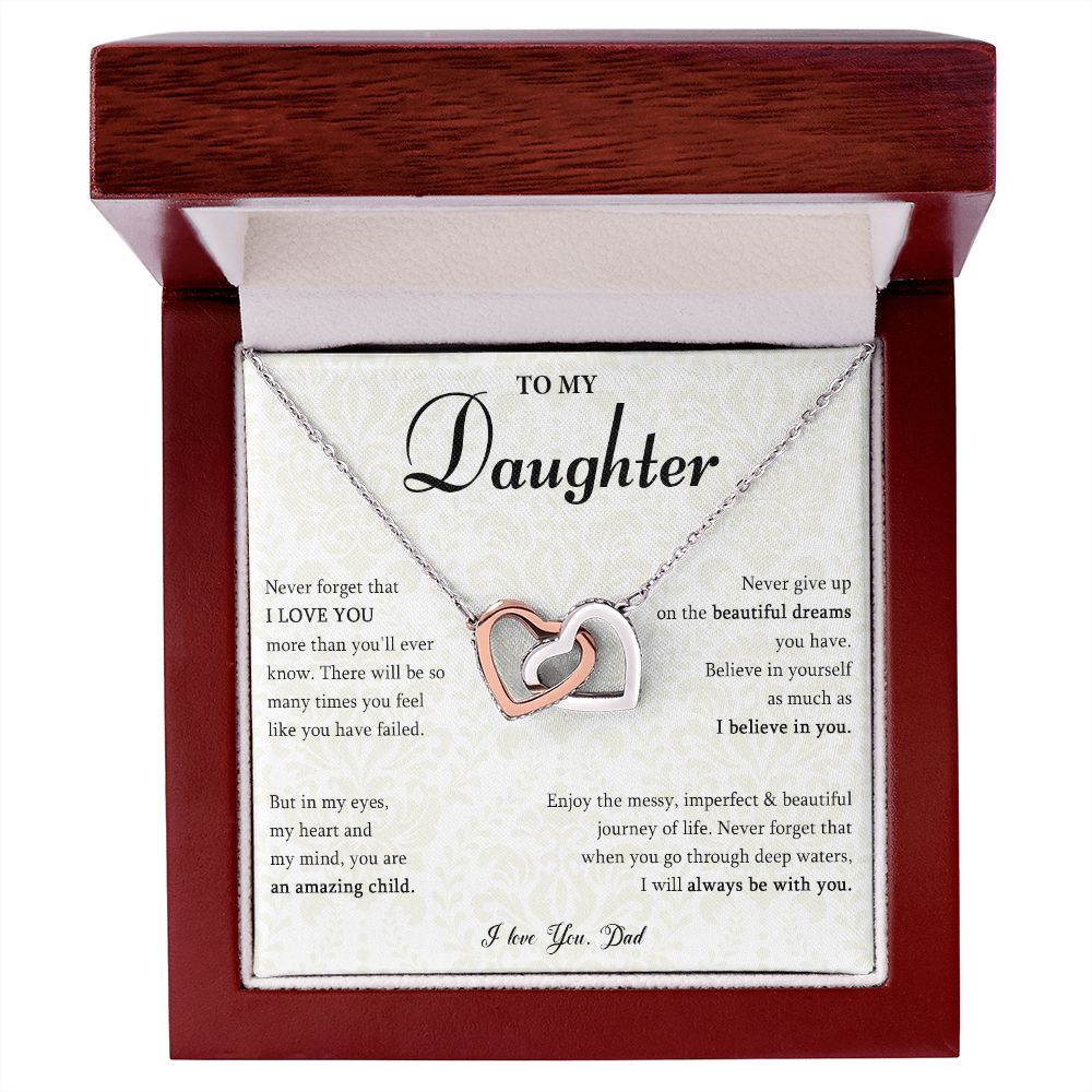 528D Gift for Daughter from Dad, To My Daughter Necklace, Daughter Birthday Gift