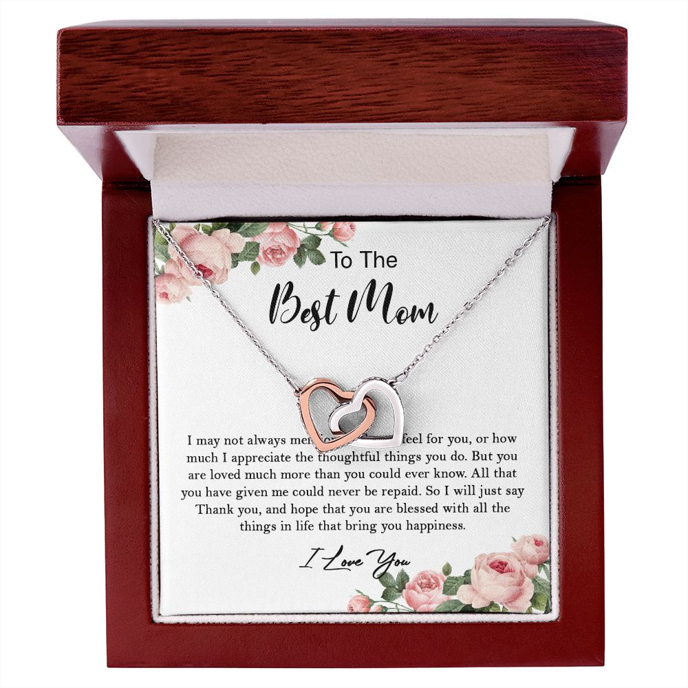 633D To My Mom Necklace,Mama, Birthday Gift From Son/Daughter For Birthday,I Love Mom