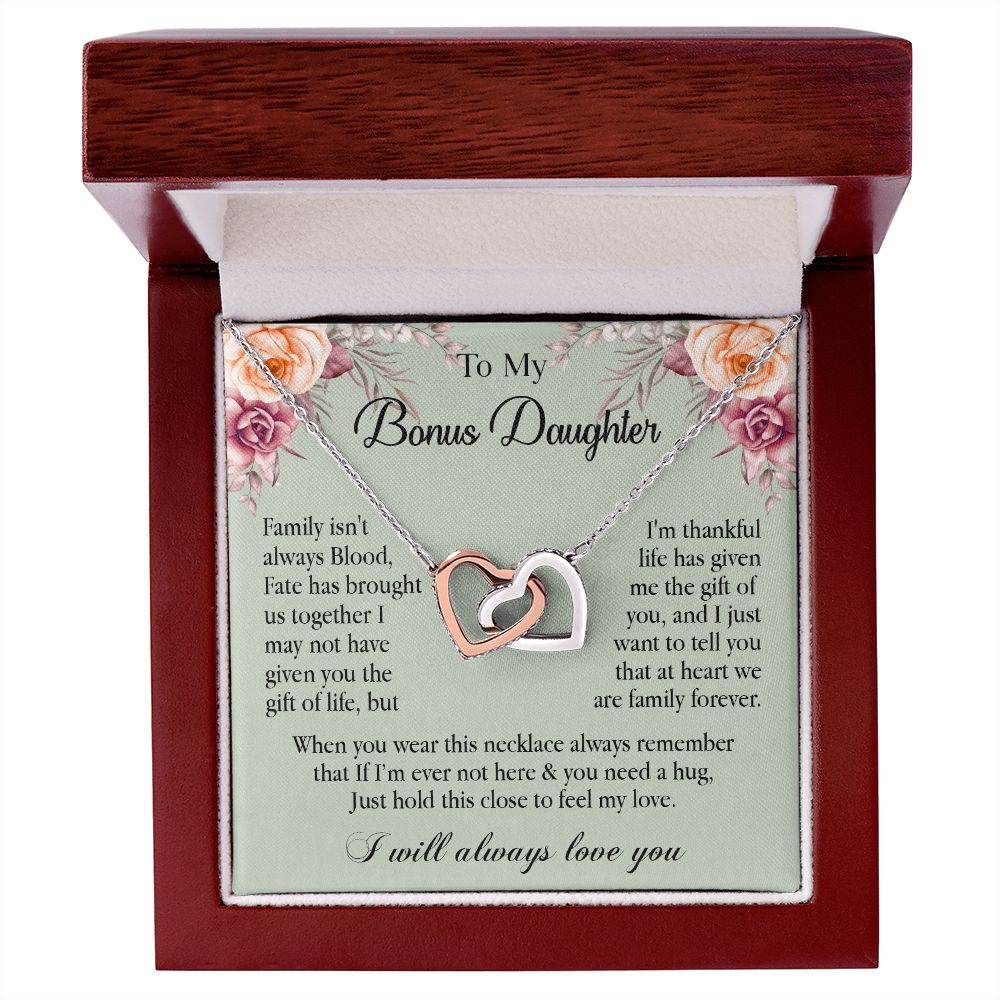 632D To My Bonus Daughter Necklace, Gift Birthday, Gift Ideas, Daughter Necklace