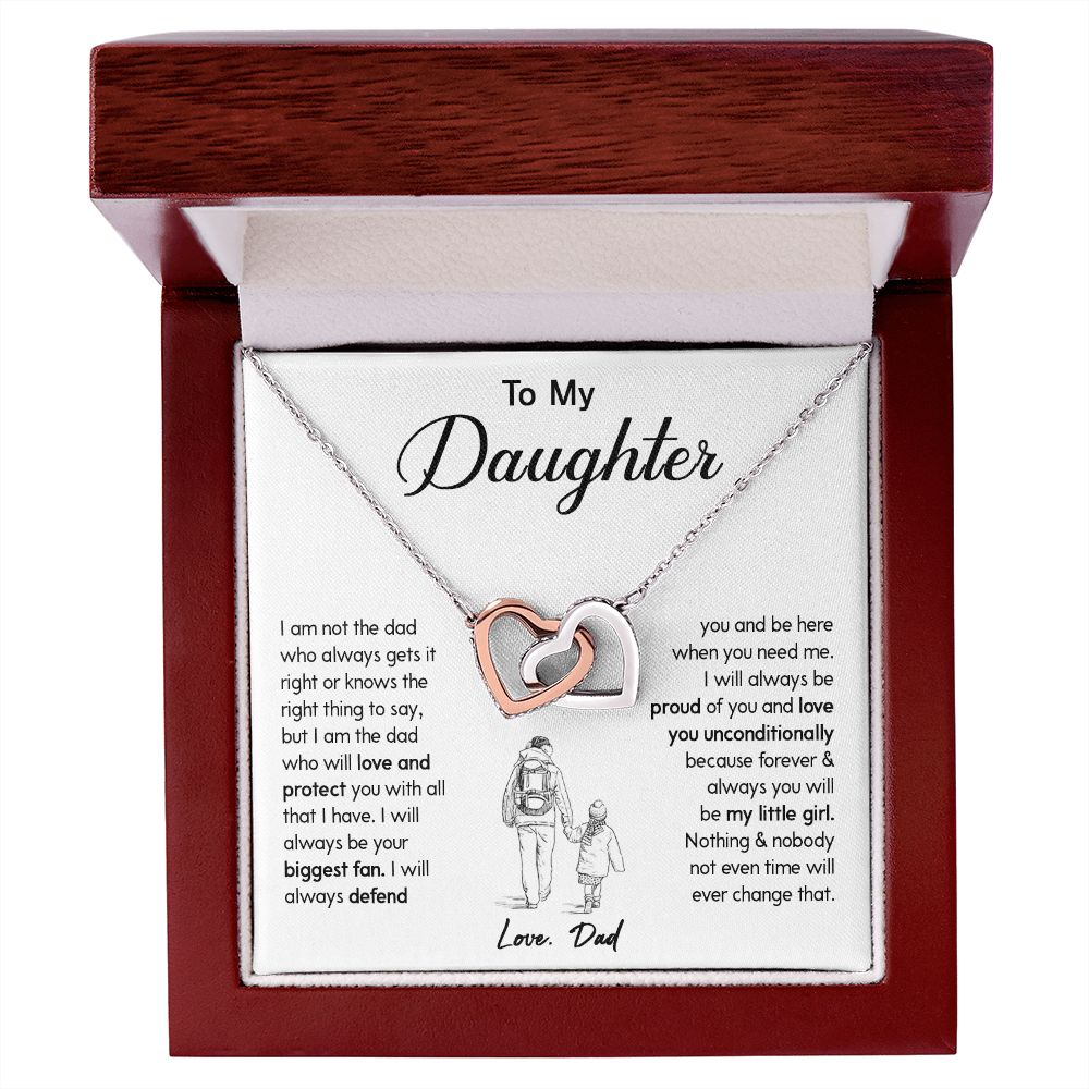 450D To My Daughter Necklace Gift from Dad, Birthday Graduation Christmas Gift
