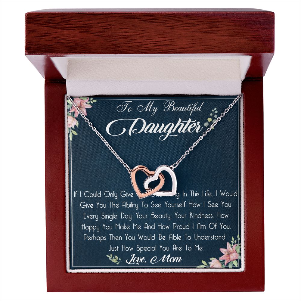 29D To My Beautiful Daughter Necklace, Gift For Daughter From Mom, Daughter Birthday