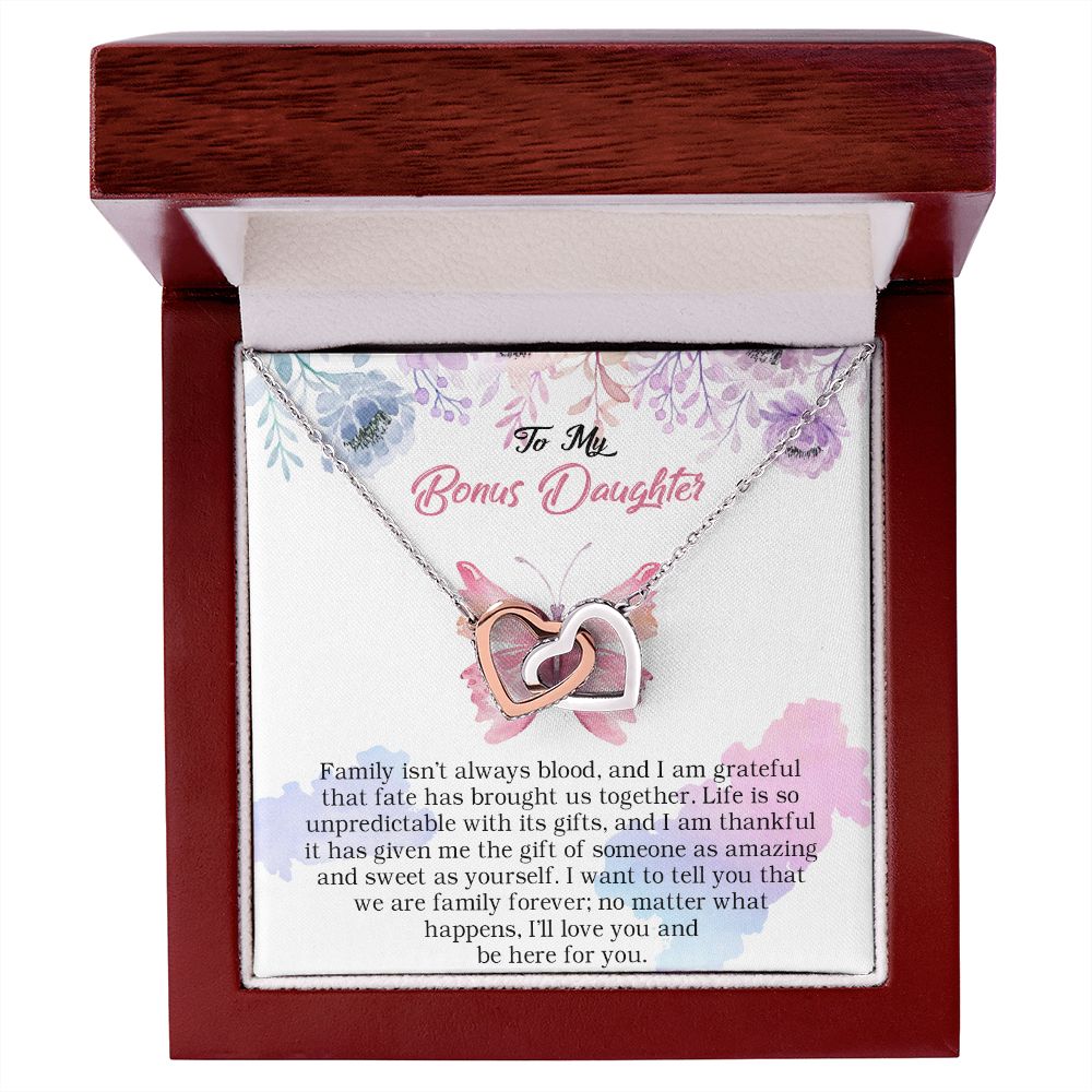 103D To My Bonus Daughter, Bonus Daughter Necklace, Birthday Gift For Stepdaughter