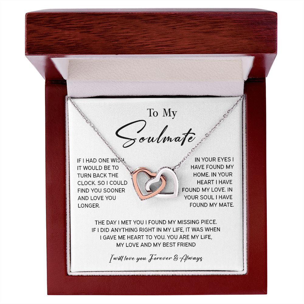 445D To My Soulmate Necklace, Valentine Gifts For Her, Gift For Girlfriend Wife