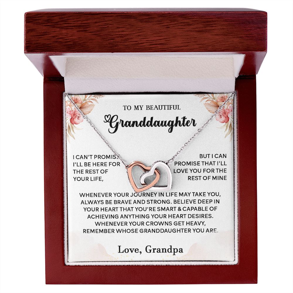 434D To My Granddaughter Necklace, Birthday Gift For Granddaughter, Christmas Gifts