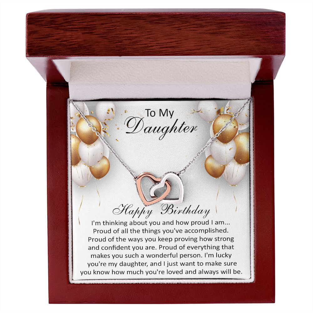 407C To My Daughter Necklace, Happy Birthday Gift, Necklace Gift For Daughter