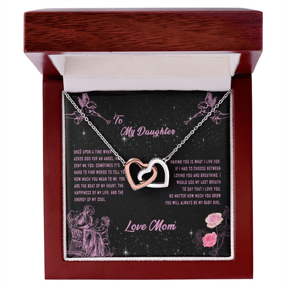 101D To My Daughter Necklace, Gift for Daughter from Mom, Daughter Necklace Gift