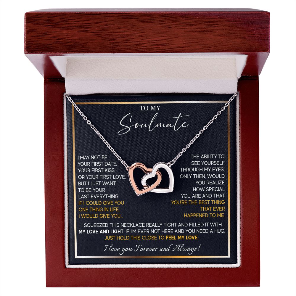 560D To My Soulmate Necklace, Couples in Love Gifts, Jewelry Romantic Gifts For Wife