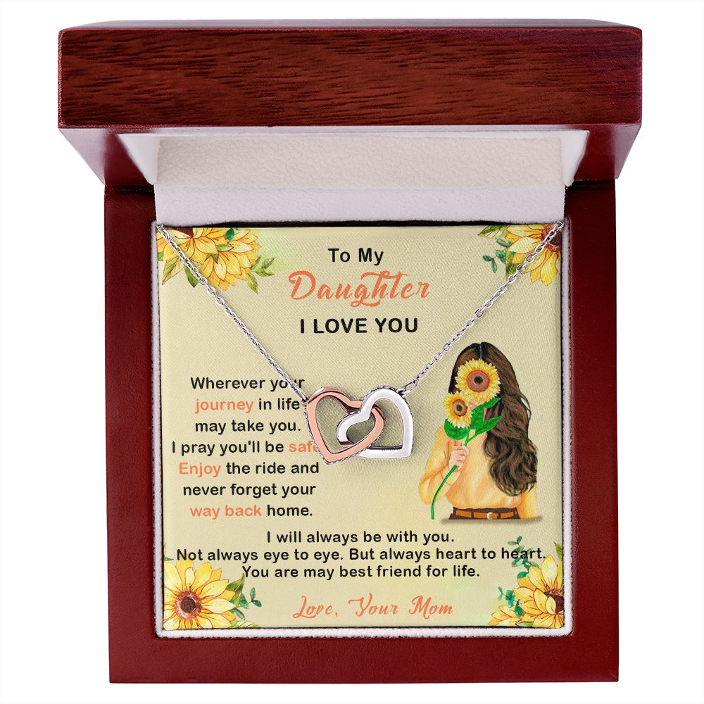 409D To My Daughter I Love You Necklace, Gift From Mom For Daughter, Gift Birthday