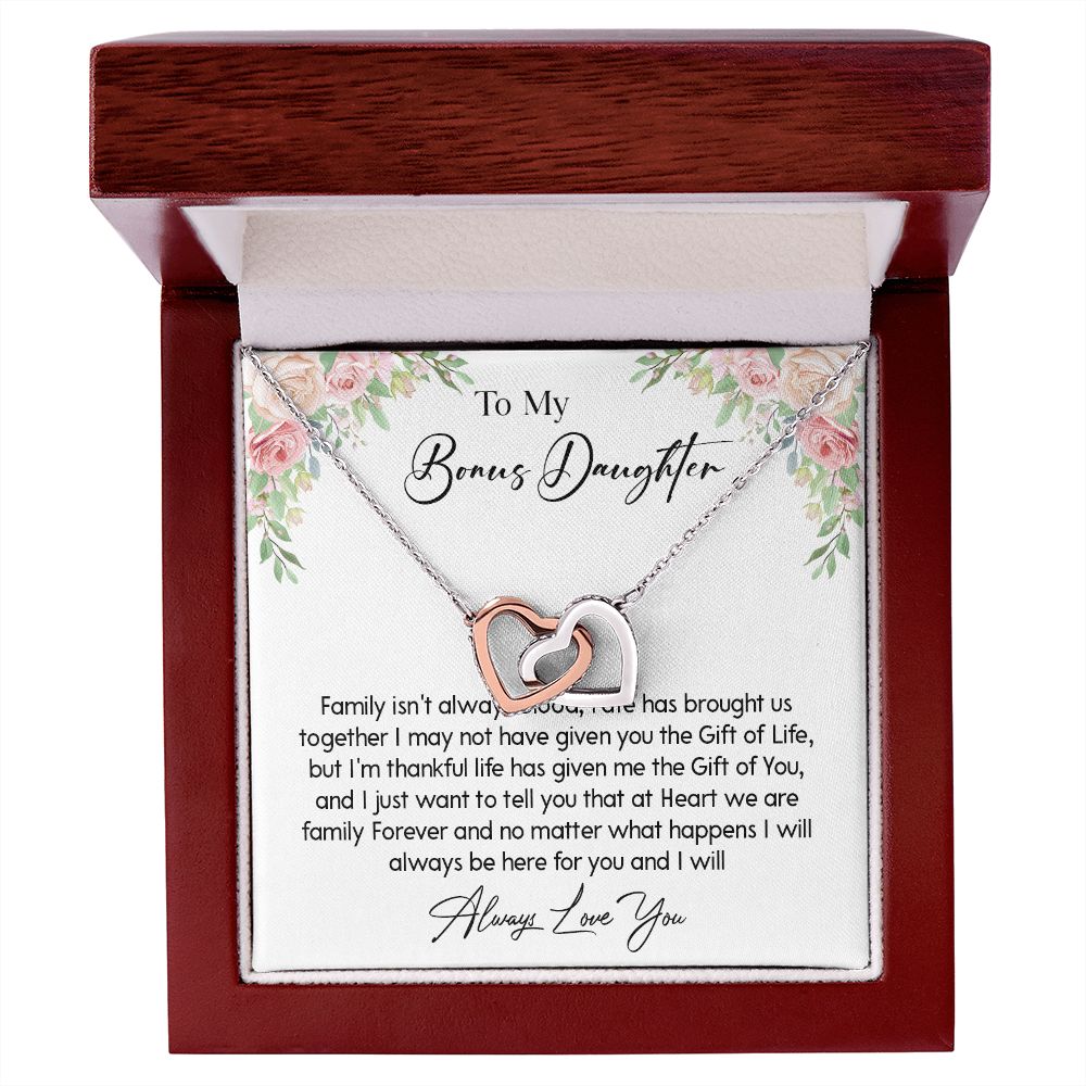 466D To My Bonus Daughter Necklace, Gift For Daughter, Birthday Graduation Christmas