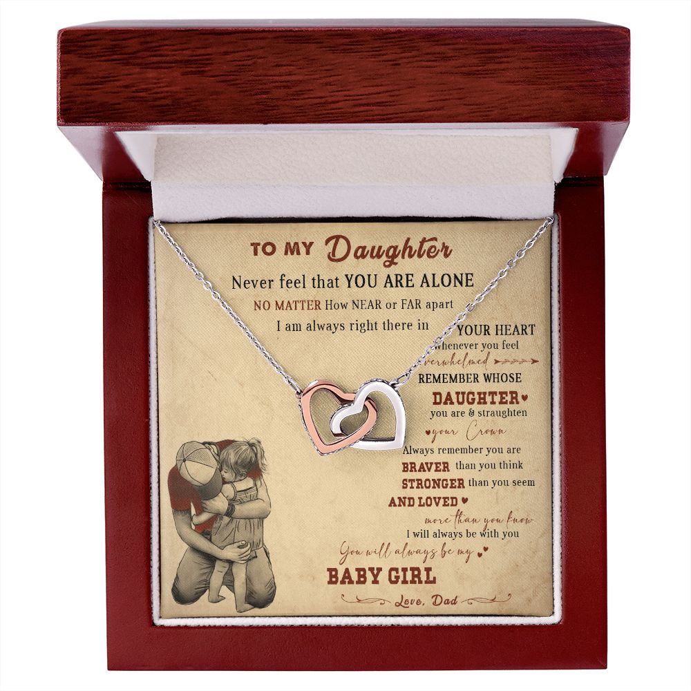 105D Daughter Necklace, To My Daughter Necklace,  Birthday Gift For Daughter From Dad