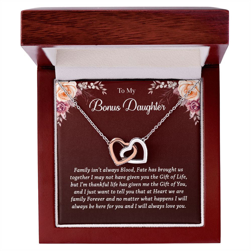 631D To My Bonus Daughter Necklace, Best Birthday Christmas Gift, Bonus Daughter Gift