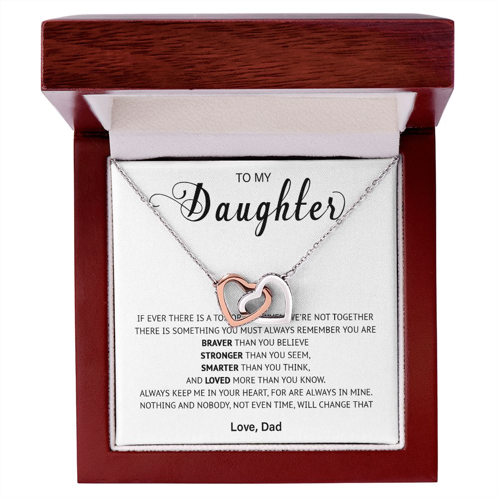504D To My Daughter Necklace, Birthday Gift For Daughter From Dad, Christmas Jewelry