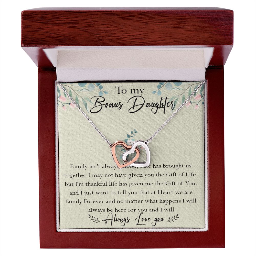 39D To My Bonus Daughter Necklace Family Isn't Always Blood Gift for Bonus Daughter