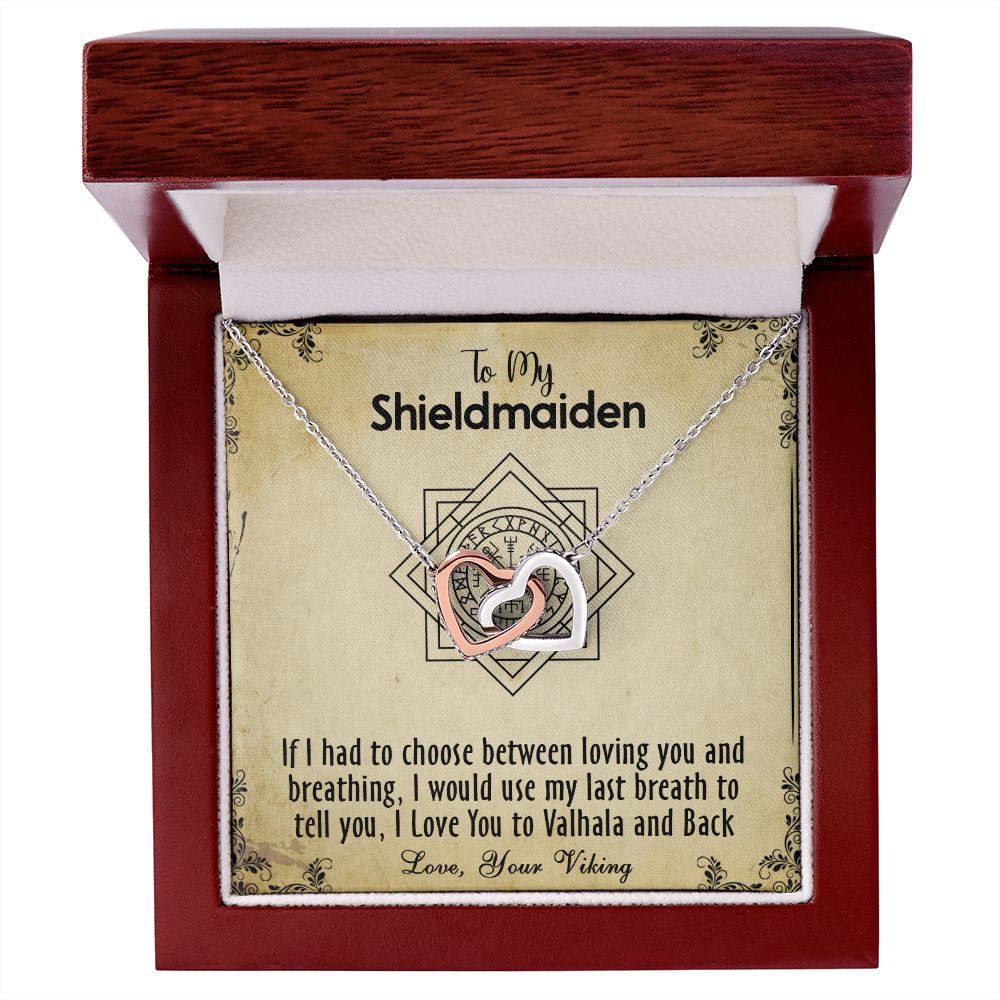 424D To my Shieldmaiden Necklace, Gift for Wife Necklace, Viking Style Necklace